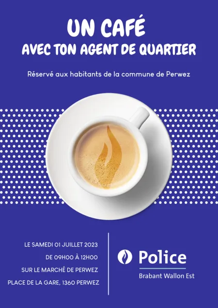 Un café avec ton agent de quartier - Perwez 01/07/2023