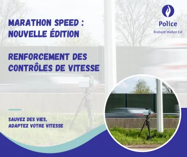 Affiche annonçant un marathon de la vitesse du 09/04 au 10/04 2025.