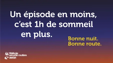 Affiche campagne AWSR "Bonne nuit. bonne route."