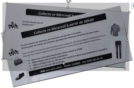 Invitation à la collecte de vêtements