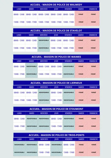 Horaires ZP 01-07-2025