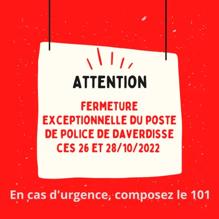 Fermeture poste Daverdisse