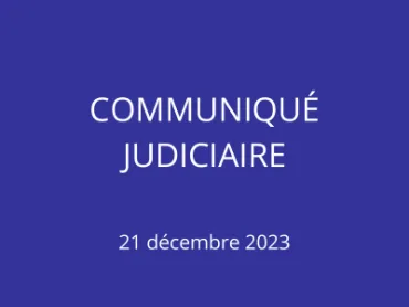 Vignette communiqué judiciaire 2023