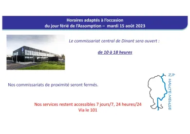 Horaire du 15 août 2023