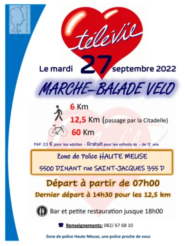affiche marche télévie. 