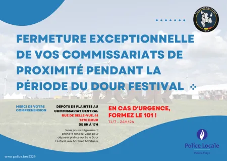 Fermeture exceptionnelle