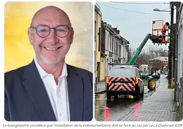 Le bourgmestre considère que l'installation de la vidéosurveillance doit se faire au cas par cas à Quiévrain