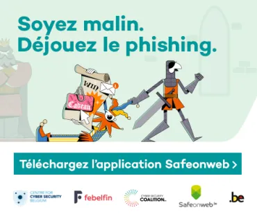 Téléchargez l'application Safeonweb