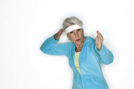 vieille dame en garde