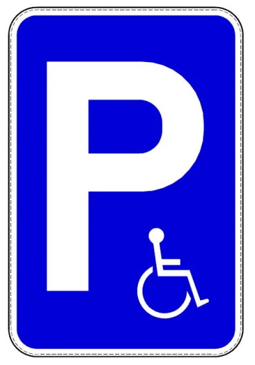 Panneau signalisation parking PMR