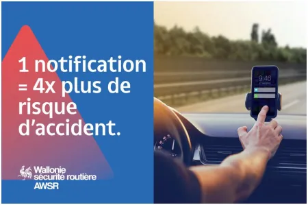 GSM au volant - 1 Notification = 4x plus de risque d'accident