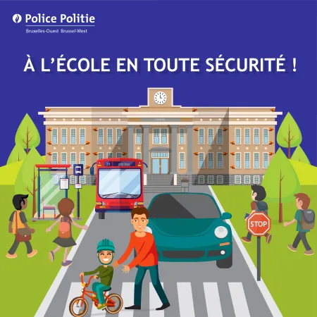 Illustration à l'école en tout sécurité