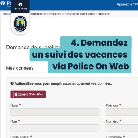 demandez un suivi des vacances via police on web