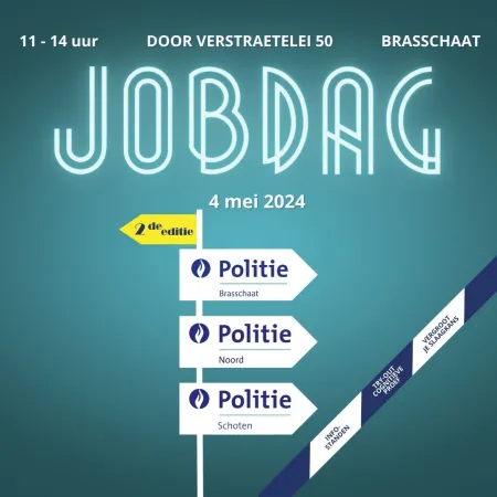 wegwijzers naar politie schoten, brasschaat en noord