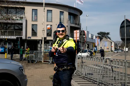 Inspecteur tijdens ordedienst Scheldeprijs 2023
