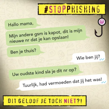 WahtsApp-bericht tussen moeder en zoon (oplichter)