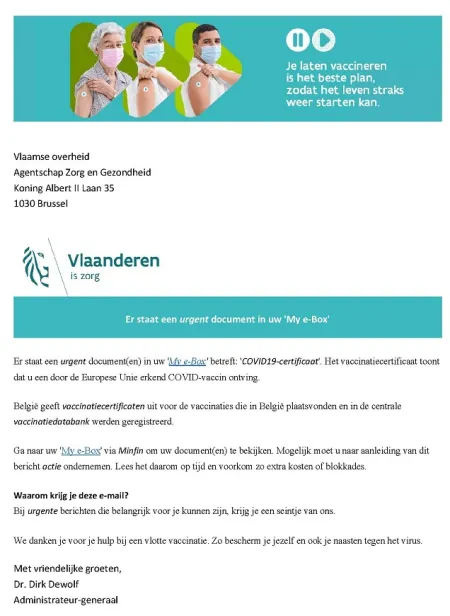 voorbeeld phishing mail