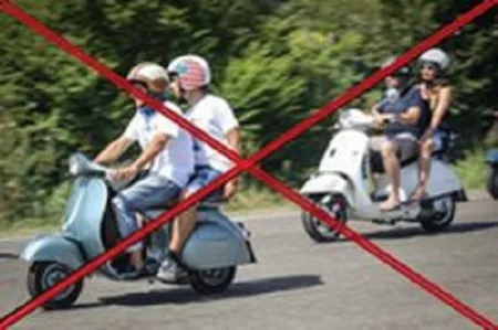 Fout op de Vespa