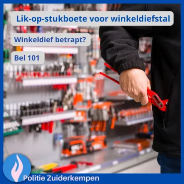 Winkeldief betrapt