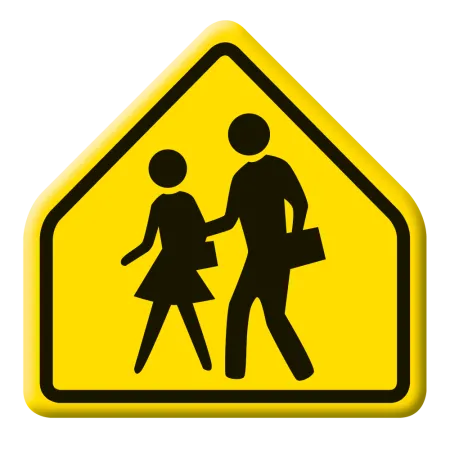 Bord oversteek school