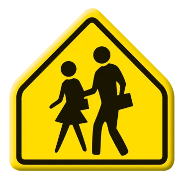 Bord oversteek school