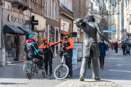 fietsteam in actie