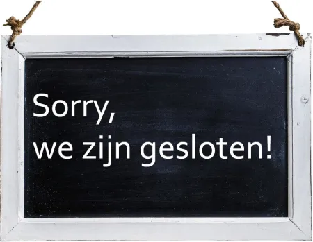 sorry we zijn gesloten