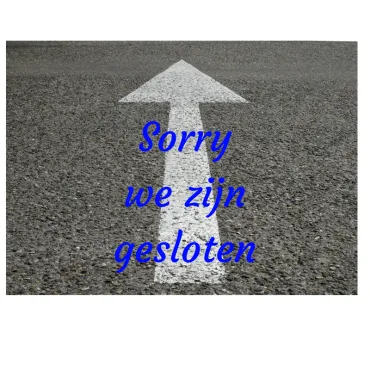 sorry we zijn gesloten