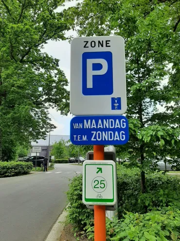 Bord blauwe zone