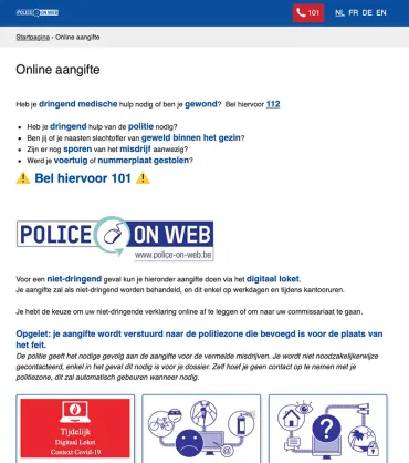 police on web