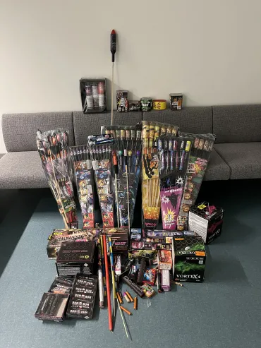 in beslag genomen vuurwerk
