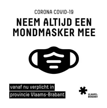 Neem altijd een mondmasker mee Vlaams-Brabant