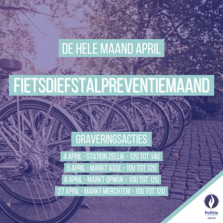 Aankondiging fietsdiefstalpreventiemaand