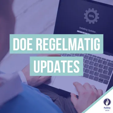 Laptop die update uitvoert