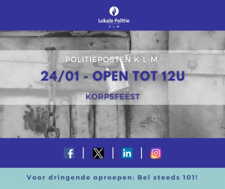 Politiepost gesloten 24/01
