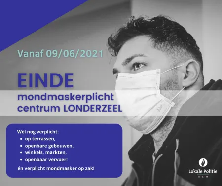 afschaffing mondmaskerplicht centrum londerzeel
