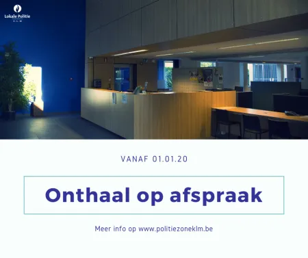 Afbeelding onthaal op afspraak vanaf 1 januari 2020