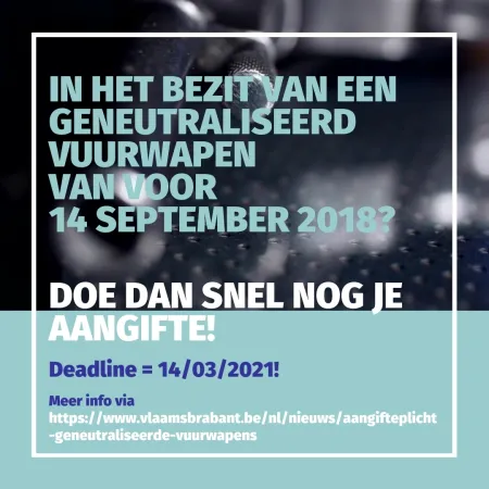 Aangifteplicht geneutraliseerd wapen