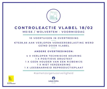Controleactie VLABEL 18/02