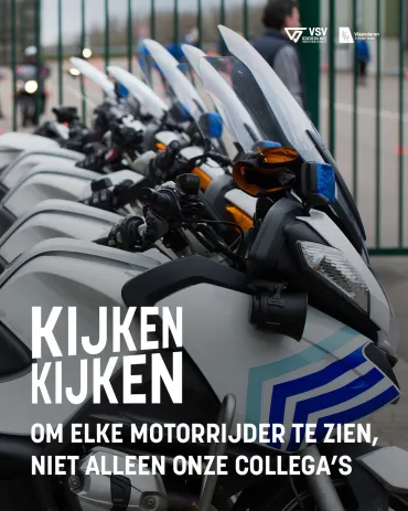 Campagne VSV KIJKEN KIJKEN om elke motorrijder te zien