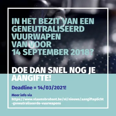 Aangifteplicht geneutraliseerd wapen