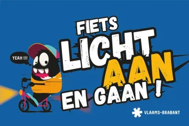 Banner fietslicht aan & gaan