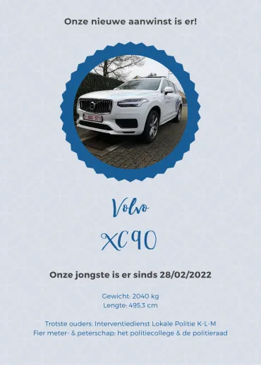 Geboortekaartje Volvo XC 90