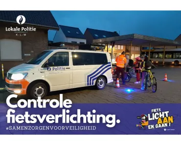 Foto fietslichtcontrole station Londerzeel