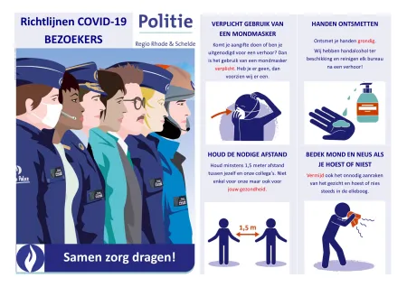 richtlijnen COVID-19 voor bezoekers - iconen