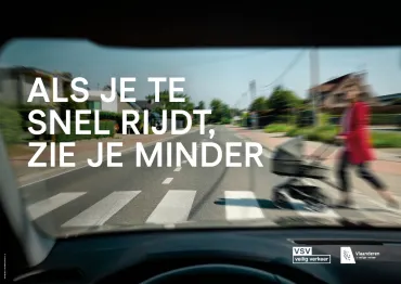 Wie te snel rijdt, ziet minder