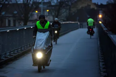 Fietsverlichting - Foto van de Vlaamse Stichting Verkeerskunde
