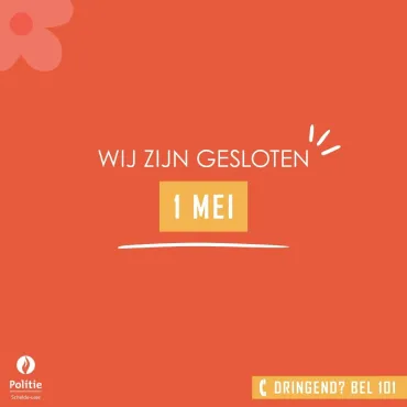 Sluiting 1 mei 2026