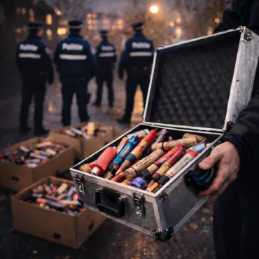 AI afbeelding van inbeslaggenomen vuurwerk