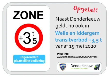 Algemeen transitverbod +3.5t Denderleeuw-Welle-Iddergem